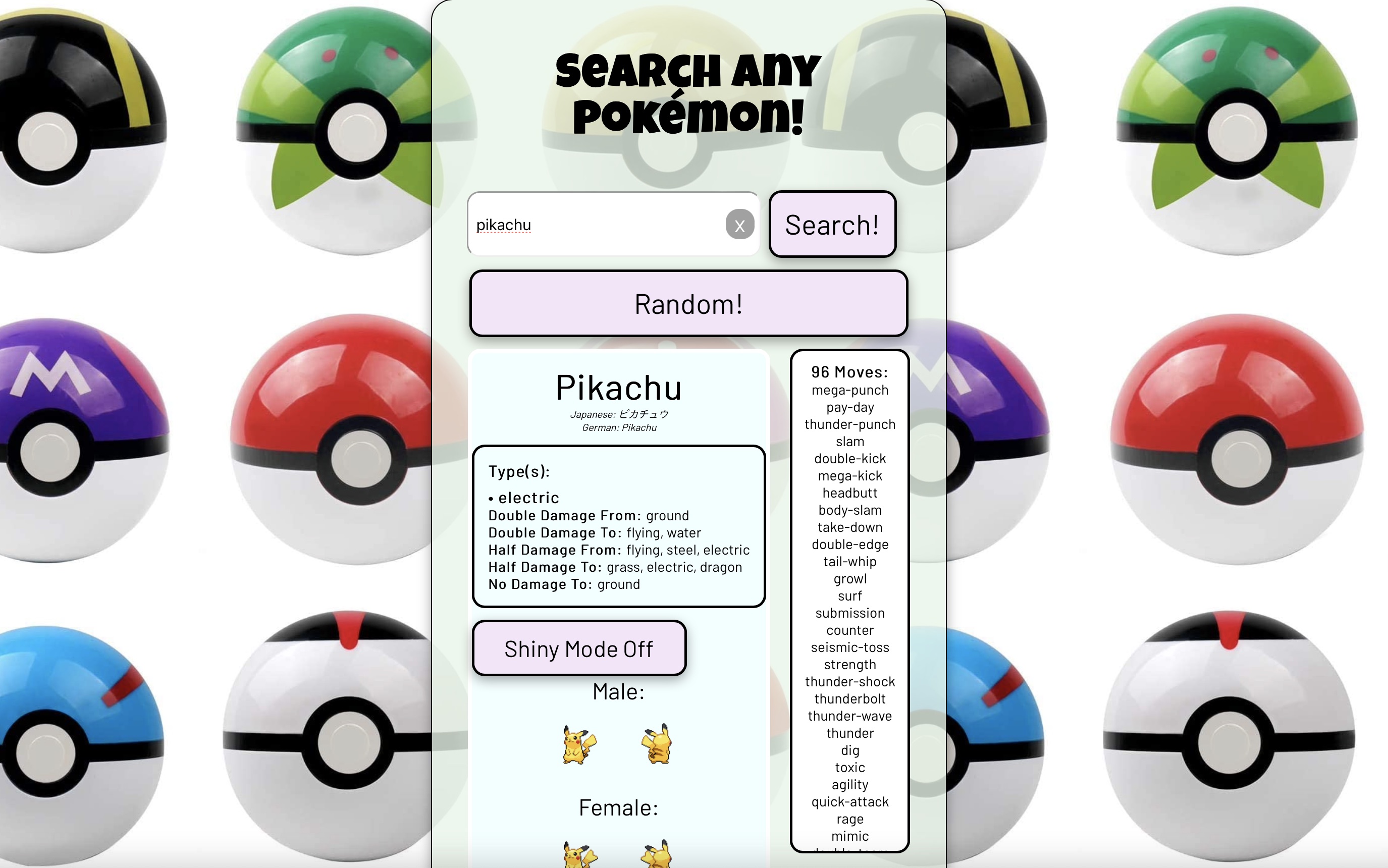 Pokémon Search